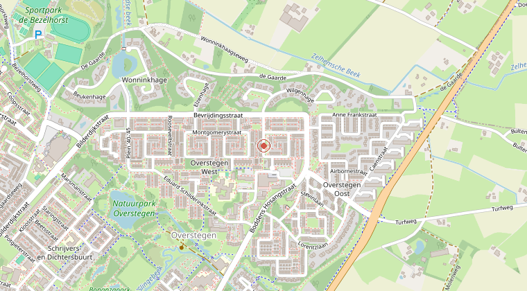 Kaart van de omgeving van de melding