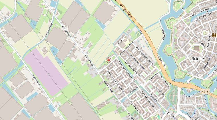 Kaart van de omgeving van de melding