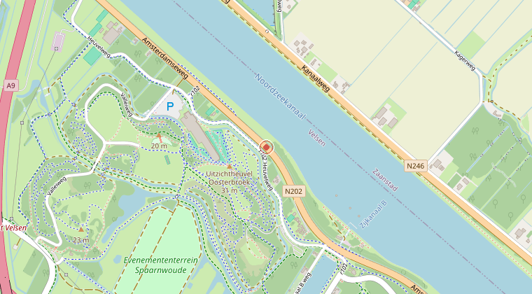 Kaart van de omgeving van de melding