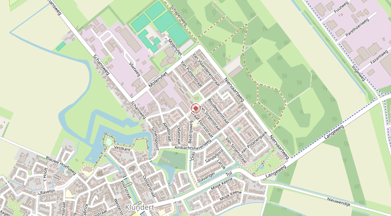 Kaart van de omgeving van de melding