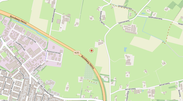 Kaart van de omgeving van de melding