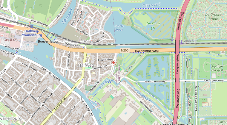 Kaart van de omgeving van de melding