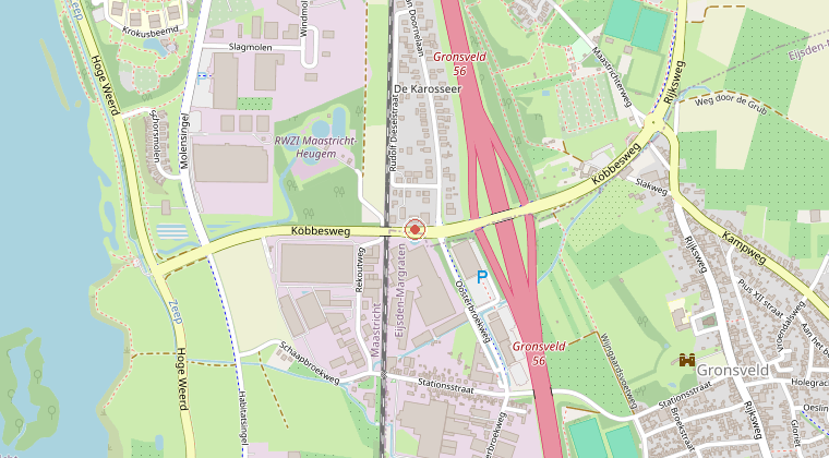 Kaart van de omgeving van de melding