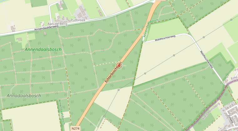 Kaart van de omgeving van de melding