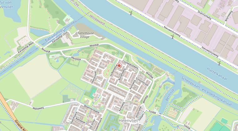 Kaart van de omgeving van de melding