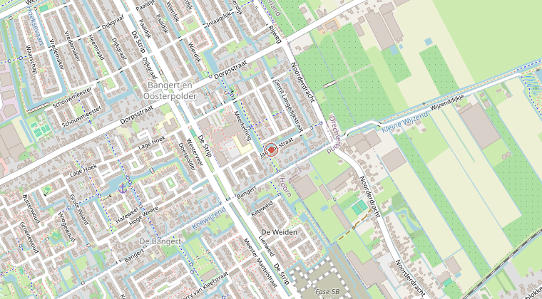 Kaart van de omgeving van de melding