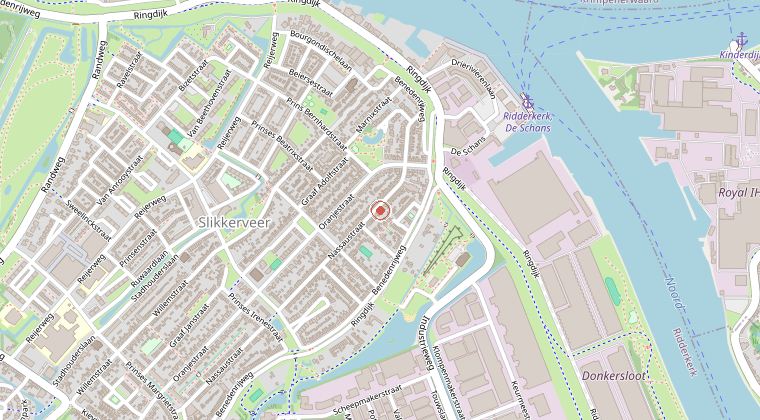 Kaart van de omgeving van de melding