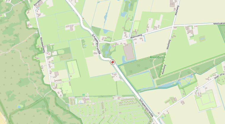 Kaart van de omgeving van de melding