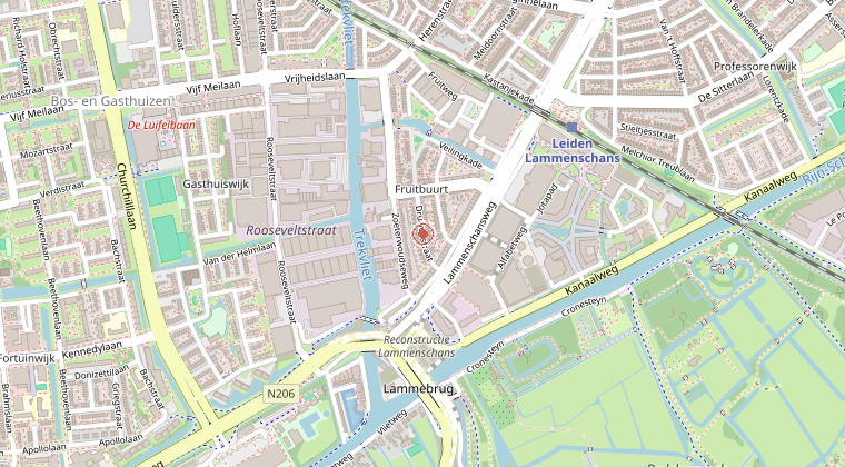 Kaart van de omgeving van de melding