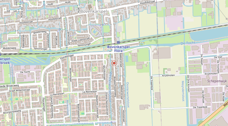 Kaart van de omgeving van de melding