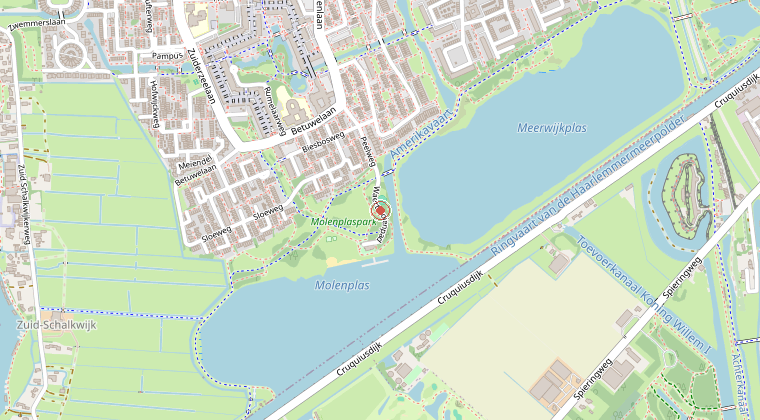 Kaart van de omgeving van de melding