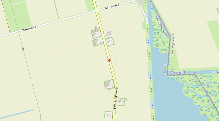 Kaart van de omgeving van de melding