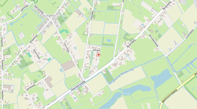 Kaart van de omgeving van de melding