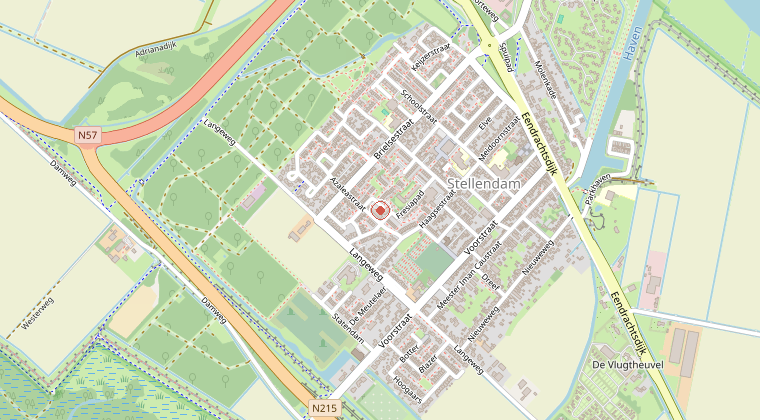 Kaart van de omgeving van de melding