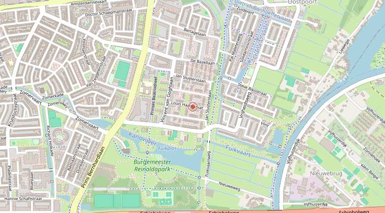 Kaart van de omgeving van de melding
