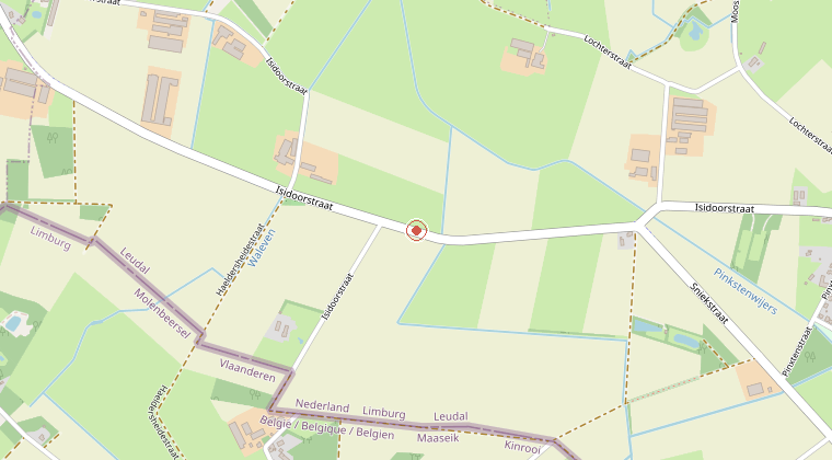 Kaart van de omgeving van de melding