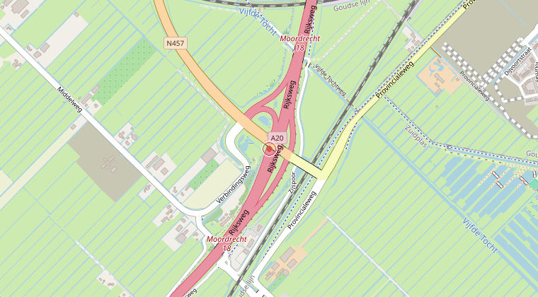 Kaart van de omgeving van de melding