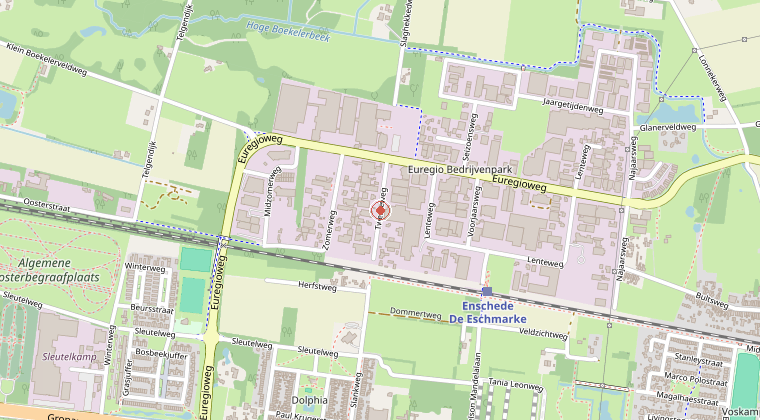 Kaart van de omgeving van de melding