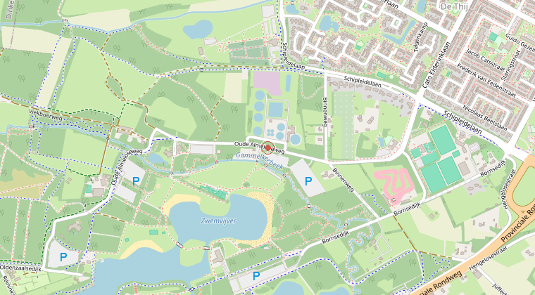 Kaart van de omgeving van de melding