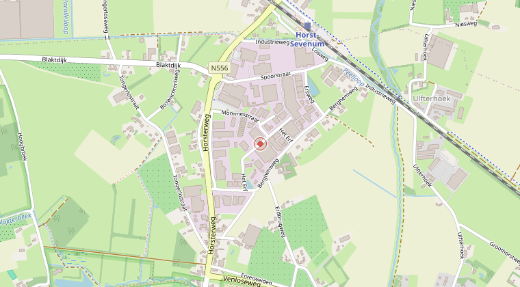 Kaart van de omgeving van de melding