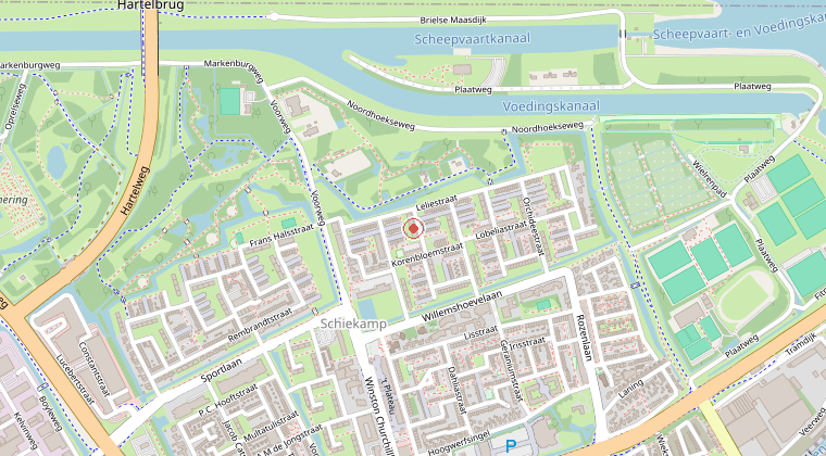 Kaart van de omgeving van de melding
