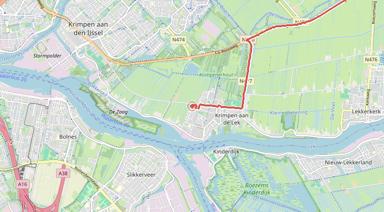 Kaart van de omgeving van de melding