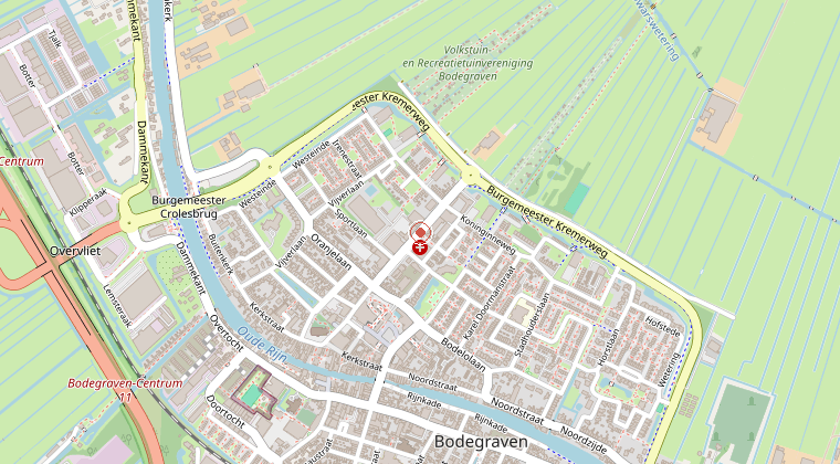 Kaart van de omgeving van de melding