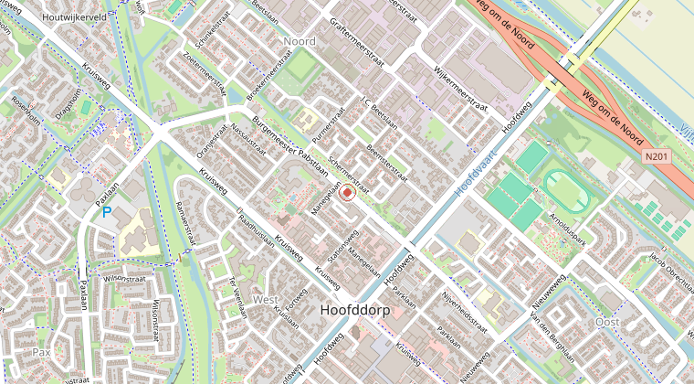 Kaart van de omgeving van de melding