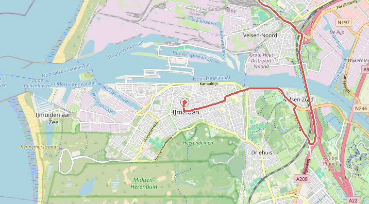 Kaart van de omgeving van de melding