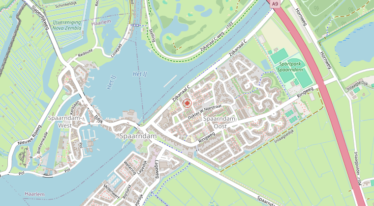 Kaart van de omgeving van de melding