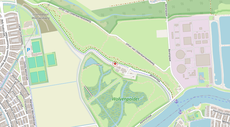 Kaart van de omgeving van de melding