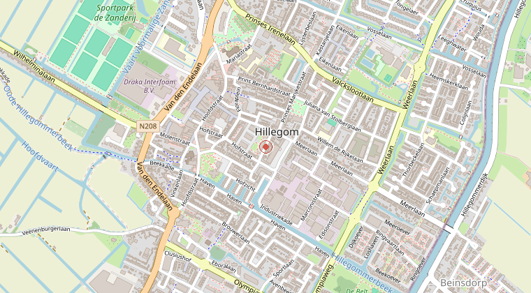 Kaart van de omgeving van de melding