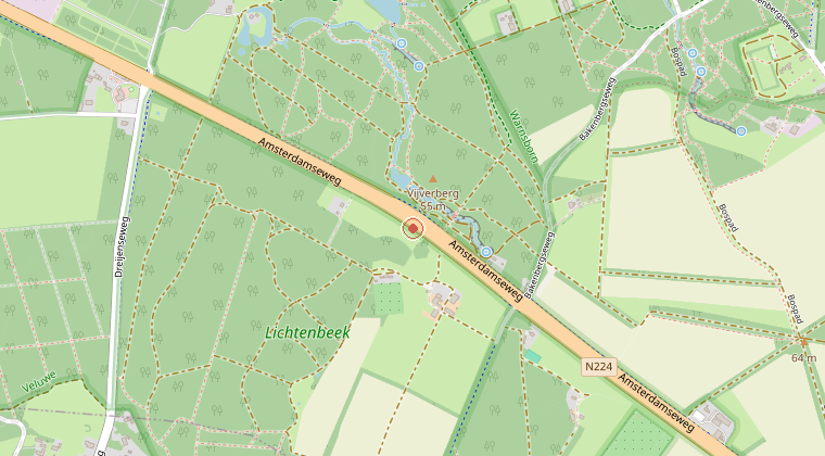 Kaart van de omgeving van de melding