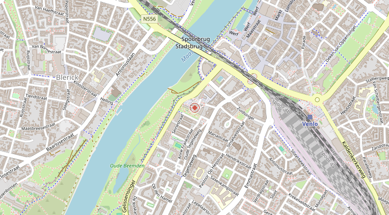 Kaart van de omgeving van de melding
