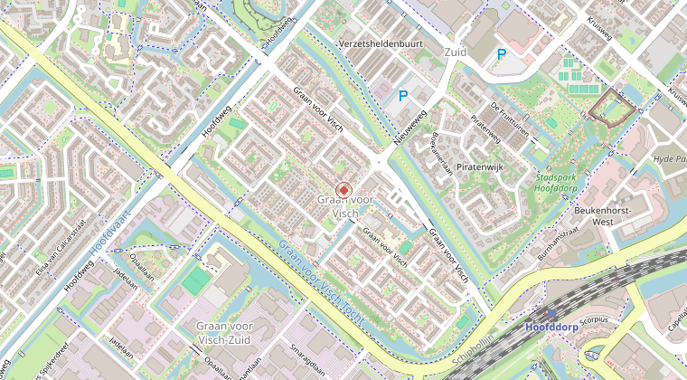 Kaart van de omgeving van de melding