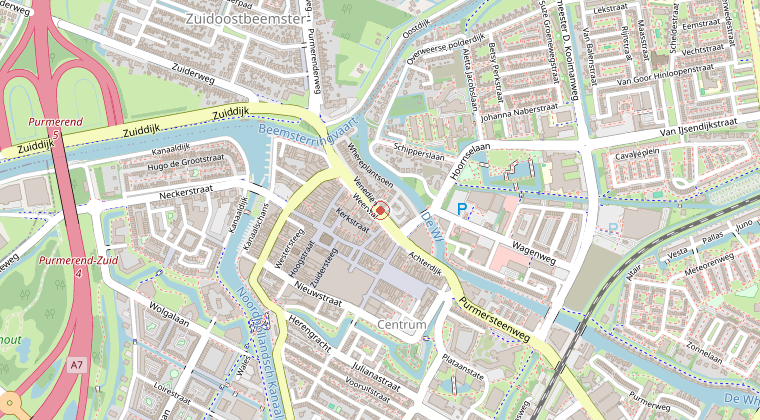 Kaart van de omgeving van de melding