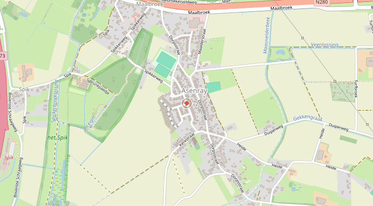 Kaart van de omgeving van de melding