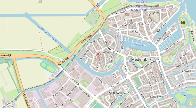 Kaart van de omgeving van de melding