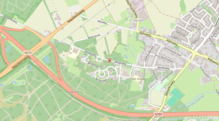 Kaart van de omgeving van de melding