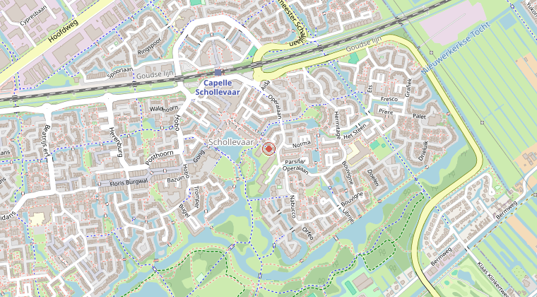 Kaart van de omgeving van de melding