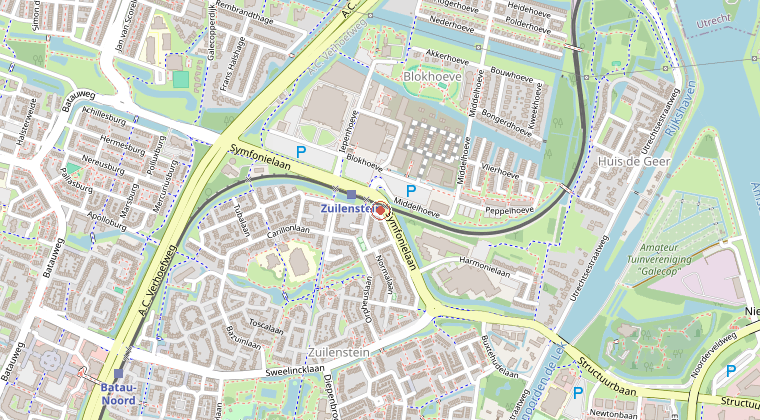 Kaart van de omgeving van de melding