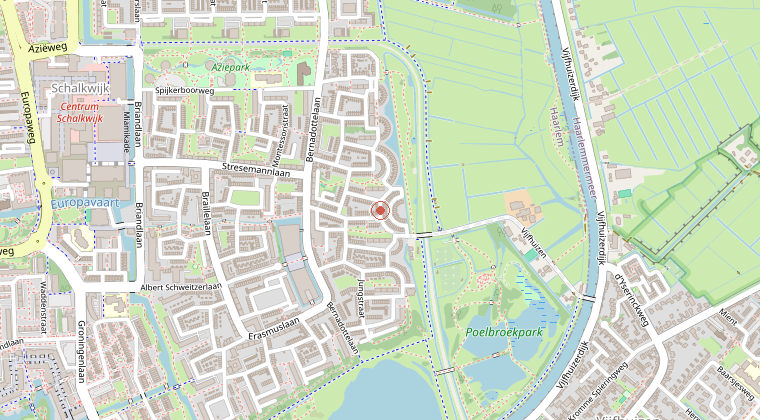 Kaart van de omgeving van de melding
