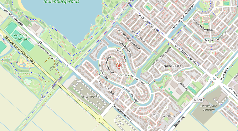 Kaart van de omgeving van de melding