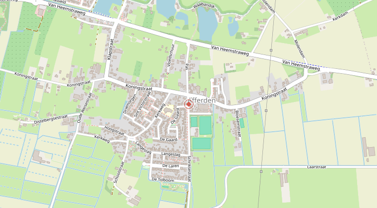 Kaart van de omgeving van de melding