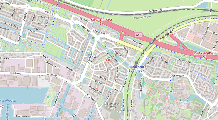 Kaart van de omgeving van de melding