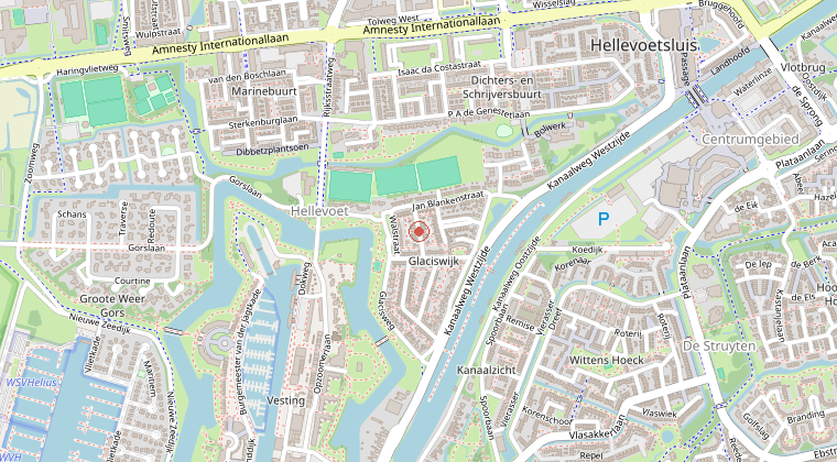 Kaart van de omgeving van de melding
