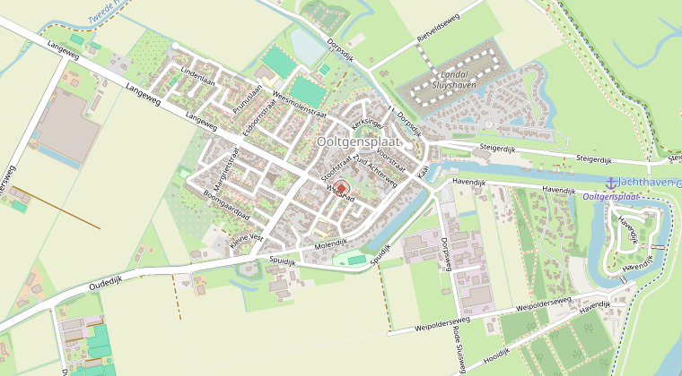 Kaart van de omgeving van de melding