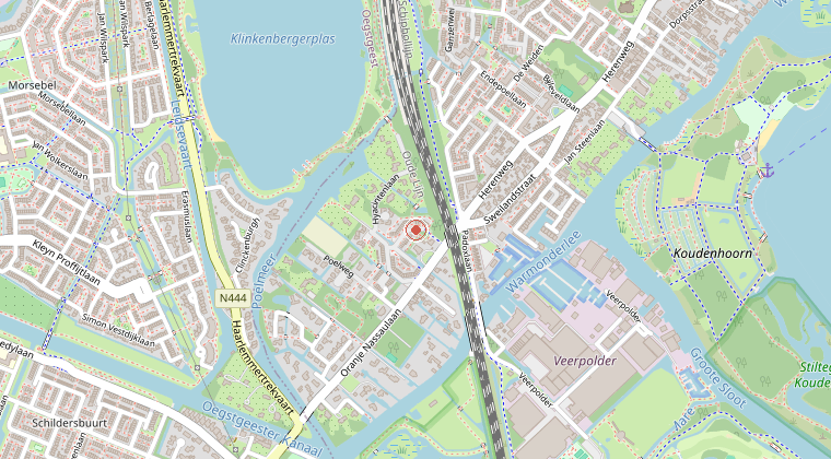 Kaart van de omgeving van de melding