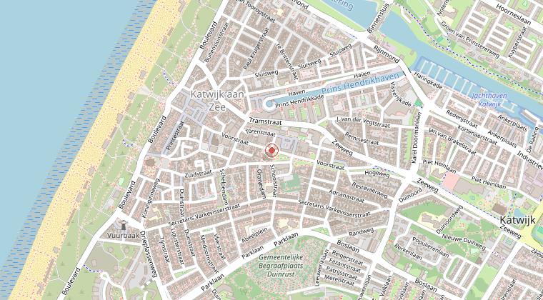 Kaart van de omgeving van de melding