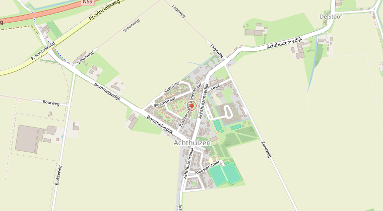 Kaart van de omgeving van de melding